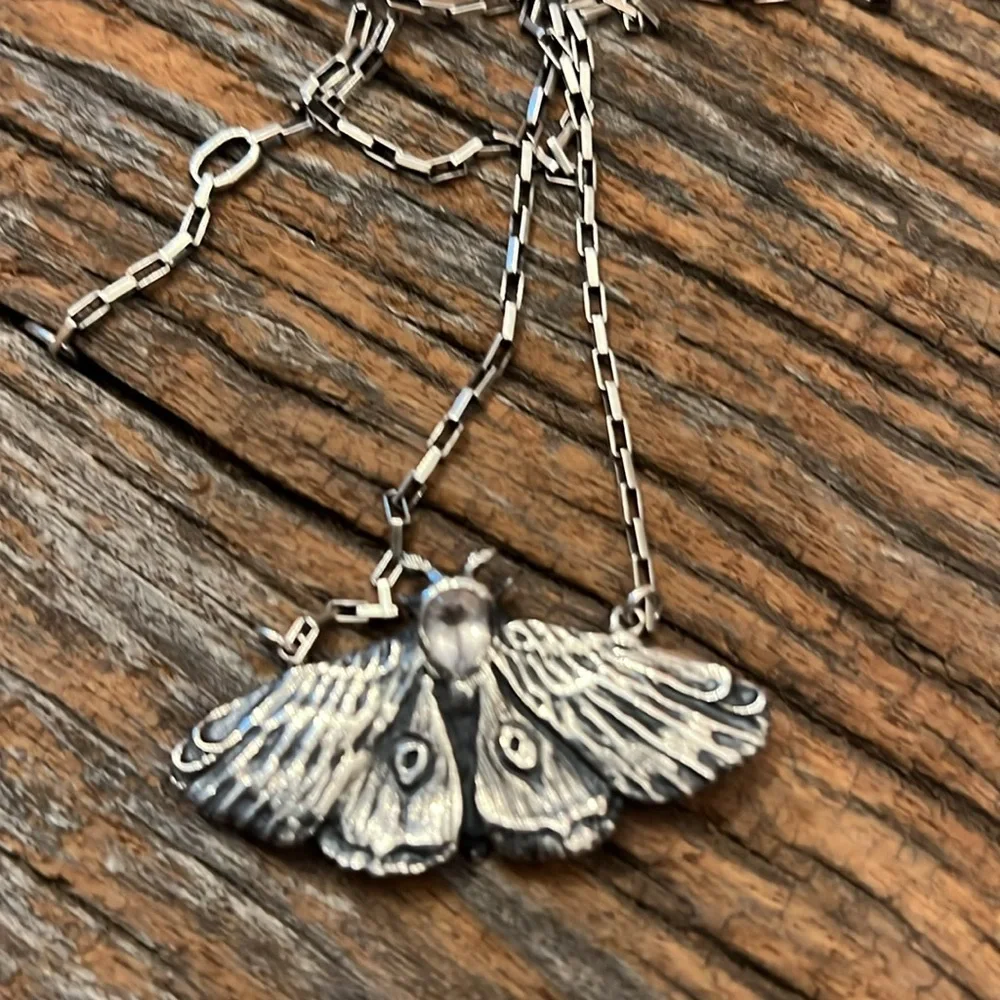 Bloodmilk Ghost Phantom Rose Quartz Planchette Moth Pendant Vintage BM Postcard - Picture 7 of 7